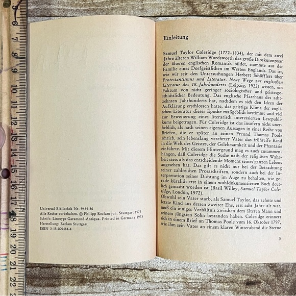 S.T. Coleridge Gedichte Englisch/Deutsch Paperback Book - Picture 3 of 5